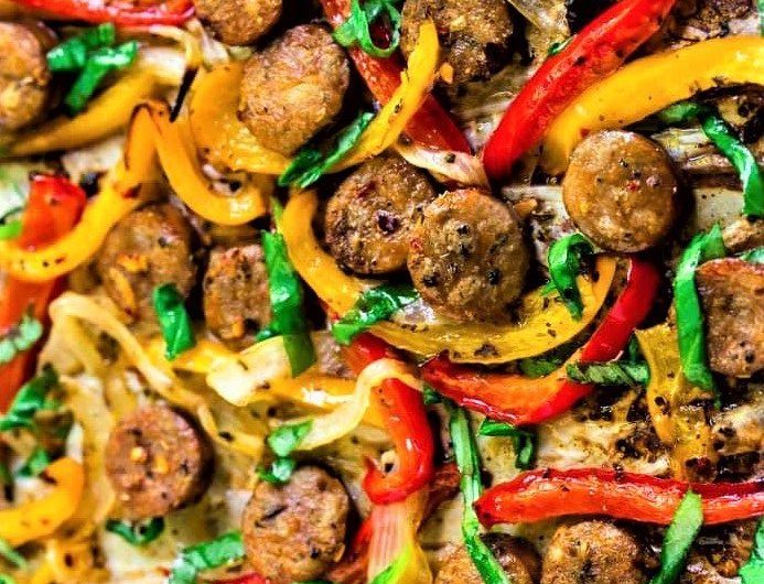 Beer-Braised Sausage & Peppers