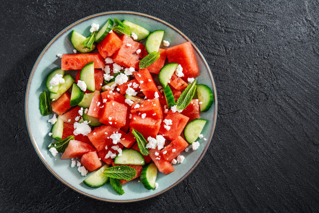 Watermelon, Cucumber & Feta Salad