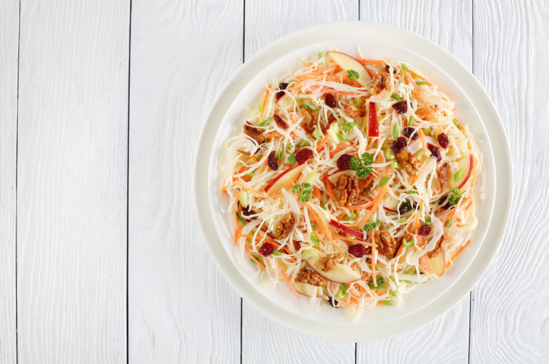 Apple, Cranberry & Almond Slaw