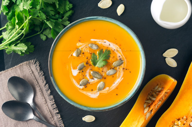 Roasted Butternut Squash and Pumpkin Soup