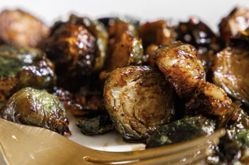 Airfryer Maple Balsamic Brussel Sprouts