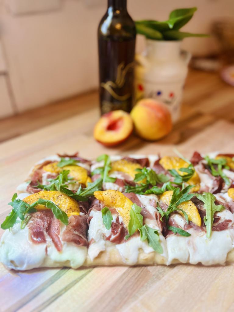Peach Prosciutto Flatbread