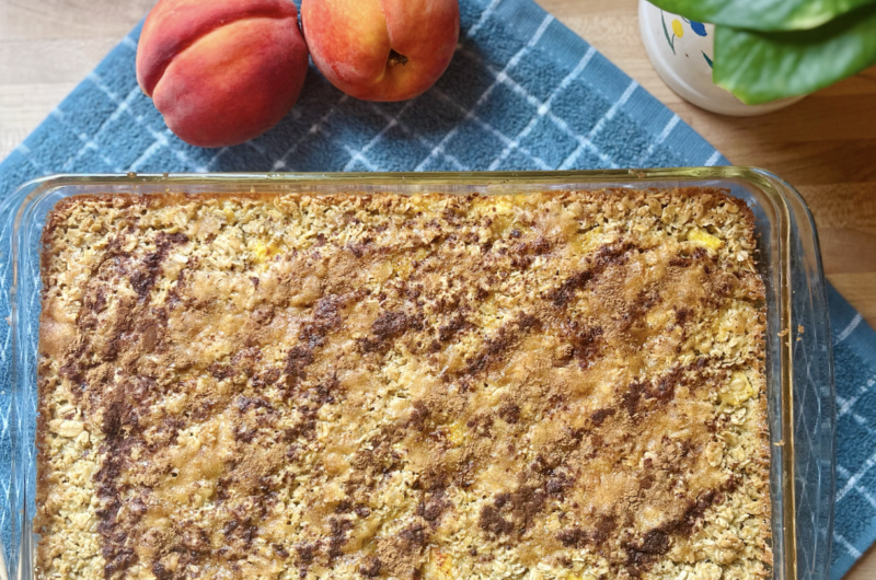 Peaches & Cream Baked Oatmeal