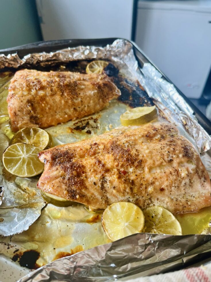 Baked Honey Cilantro Lime Salmon